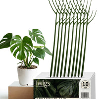 Twigs GA - Mini Plant Support Stakes for Small Plants -10 Pack, 12" L